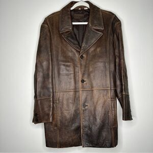 Club Room by Charter Club Vintage 100% Genuine Leather Jacket‎